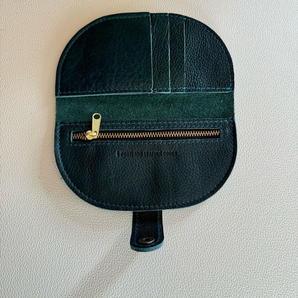 Portland Leather Quesadilla wallet. Lagoon - Picture 4 of 4